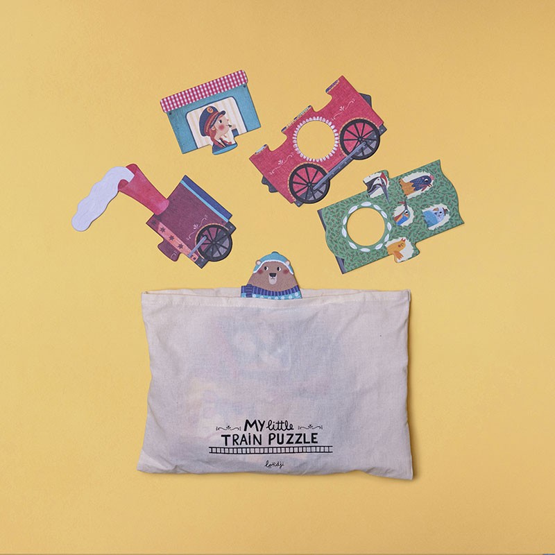 puzzle y juego de encajar de madera